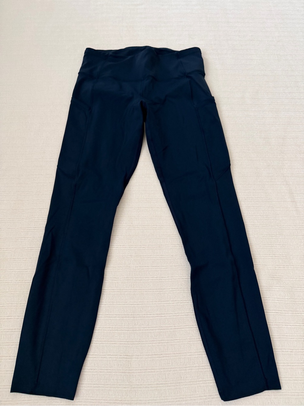 Lululemon Fast and Free High-Rise Tight 24" Nulux Pockets Leggings Navy 8 BeS2